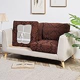 Couch-Kissenbezüge, Stretch-Sofa-Kissenbezüge, Jacquard-Damast-Sofa-Sitzkissenbezug, Sofakissen-Möbelschutz, Kaffee-4 Sitze