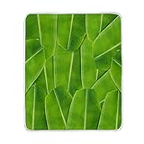 Use7 Wohndekoration, grüne Bananenblätter, weiche warme Decken für Bett, Couch Sofa, leicht, für Reisen, Camping, 127 cm x 152,4 cm, Überwurfgröße für Kinder Jungen und Frauen