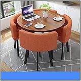 FAJOS Business Esszimmer Esstisch Set Platzsparend Einfach Küchentisch und Stuhl Sets 5 Möbelkombination Büro Business Büro Verhandlungstisch Sofa Sitz Wohnzimmer Cafe Hotel Lobby (C