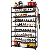 Kitsure Großes Schuhregal Schuhregal Schuhablage Schuh Organizer 50-55 Paar Schuhturm Einheit Regal Langlebige Metallrohre mit Kunststoffverbindern Stapelbarer Schuhschrank