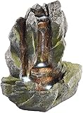 infactory Zimmerbrunnenpumpe: Beleuchteter Zimmerbrunnen Felsspalte mit LED und Pumpe (Wohnzimmer Brunnen)
