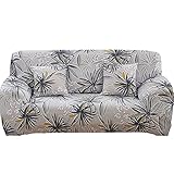 ASCV Elastische Ecksofabezug für Wohnzimmer Sessel Graue Couch Schnittsofa Chaiselongue Lounge 1/2/3/4 Sitz A2 2-Sitzer