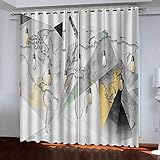 Gardinen Wohnzimmer Verdunklungsvorhänge 3D Hd Erweiterung des Eisentreppenraums Druck Muster Blickdichter Vorhang Schlafzimmer Kinderzimmer Küche Dekoration Thermovorhang Ösen 214X200Cm 2 Stück