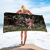 Strandtuch Kleines Tier DunkelgrüN Mikrofaser Handtuch Strandlaken GrößE Handtuch Schnell Trocknen Strandhandtuch Herren Frauen BadetüCher, HandtüCher, StrandtüCher 80x160cm