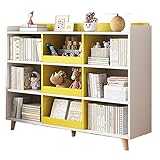 Bücherregal Leseregal, einfaches Bücherregal for Studenten for Wohnzimmer, Schlafzimmer, Arbeitszimmer, Lagerregal, Präsentationsregal YIJIAN (Farbe : Yellow 120x30x116cm)