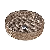 Waschbecken für Badezimmer, Waschbecken aus gehärtetem Glas, künstlerisches Waschbecken, Aufsatzwaschbecken mit Pop-Up-Ablauf, Wasserhahn (B)