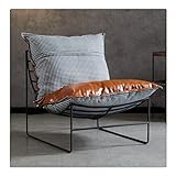 SFXYOYBT Sessel Wohnzimmer Bequem, Gepolsterter Moderner Einzelsofa-seitenstuhl, Bequemer Club-wohnzimmersessel Mit Metallbeinen Für Schlafzimmer, Wohnzimmer, Lesezimmer, Büro(Color:Braun)