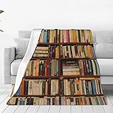 Ordentliches Bücherregal, superweiche Flanelldecke, verschiedene Größen, Sofadecke, Schlafzimmerdecke, für alle Jahreszeiten für Bett und Couch, Camping