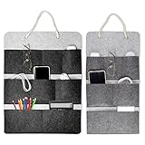 DNGH Hängeorganizer Wand Hängeaufbewahrung Filz Organizer Hängende Tasche 2 STK Aufbewahrungstasche Hängetasche Aufbewahrung Hängeregal Tür für Bad Auto Kinderzimmer Kleiderschrank