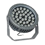 Rotierender Scheinwerfer - Bodenstrahler Außen, AC111-240V Dekorative Runde Flutlichtlampe Für Den Außenbereich, IP65 Wasserdicht, 270° Parkbaumlichter, Für Garten, Rasen, Hof, Villen, Weg (Color : W