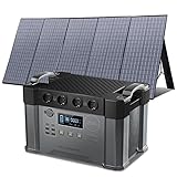 ALLPOWERS Tragbares Powerstation (S2000) 1500Wh Mobiler Stromspeicher AKKU Solar Generator 2000W (Spitze 4000W) Steckdose mit 400W Faltbares Solarpanel für Camping Garten RV Reise Notfall Balkon