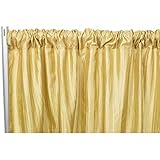 Akkordeon-Knitter-TAFT-Vorhang – 3 x 137,2 cm | Hintergrundplatte | Gold | 1 Stück