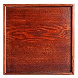 KIHENE Obstkorb aus massivem Holz, verdickt, zum Erhöhen des Speisedesserts, Teetasse, quadratisch aus Holz, Tablett, natürliches Holztablett, 25 x 25 cm Obstschale Everything is fine