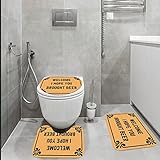 SHIVNAMI Badteppich-Set Badvorleger Toilettensitz,Willkommen, ich hoffe, Sie haben Bier mitgebracht,3-teiligesBadezimmerteppich-Set,WC-Garnitur rutschfest Teppich