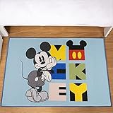 Disney Home Kinderteppich - Offiziell lizenzierter Kinderspielteppich für Kinderzimmer, Spielzimmer - rutschfeste und waschmaschinenfeste Spielmatte für Kinder, Mickey Mouse Teppich 80 x 120 cm