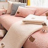 Sofabezug Samt 1 2 3 4 Sitzer, Weicher Couchbezug L Form, Anti-rutsch Sofaüberwurf, Cuddly Sofahusse Sofa überzug Ecksofa, Sofaschoner für Hunde