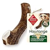 ChronoBalance® Geweih-Kaustange S (ganz und rund) für Hunde - 100% Hirschgeweih - Kauspielzeug, Zahnpflege, Kausnack, Geweih, Kauknochen