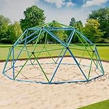 VESKA Klettergerüst DomeClimber Kinder Metall Kletterkuppel Geodome (10FT - 305cm, blau/grün)