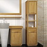 Badezimmerschrank Samina Teak Massivholz