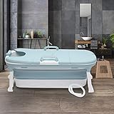 138cm Reisebadewanne Klappbar Badewanne Erwachsene Faltbar Spa Bad Beweglich Mobil badewanne