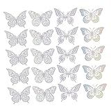 TOYANDONA 8 Sets Dekorative Aufkleber Fensteraufkleber Heimdekoration Metallaufkleber Vogel Fensteraufkleber Metallische Wandaufkleber Aufkleber Für Kinderzimmer Schmetterlinge