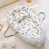 HOJHJKK Baby-Schlafliege Baby-Nest Baumwolle Zum Schlafen Für Babys Im Bett Neugeborenen-Liege-Abdeckung Größenverstellbarer Reißverschluss Für Neugeborene Gepolsterte Liege D