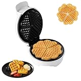 SOKANY 1000W Elektrischer Herzwaffeleisen, Waffeleisen mit Antihaftbeschichtung, Herzwaffeln mit Kontrollleuchte, Waffelmaker für 5 klassische Herzwaffeln (SK-906)