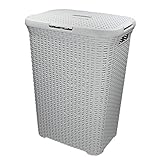 Curver Natural Style Laundry Basket 60L Light Grey