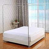 Usknxiu Moskitonetzhalter Vier Eckbett, Edelstahl Baldachin Moskitonetz Baldachin Rahmen, Bettüberdachung, Gestell für Twin/Full/Queen/California King/King Size Bett,1.8×2m Bed