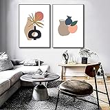NETIVA Friseurkamm Barbershop Rosa Blume Wandkunst Leinwand Malerei Poster und Drucke Wandbilder Schönheitssalons Dekor-30X40Cmx6-Kein Rahmen