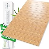 Green'n'Modern Badematte aus Bambus rutschfest 80 x 50 | Bambusmatte Badteppich Badezimmer | Holz Duschvorleger hygienisch | Holzteppich Fußbodenauflage | Bambusteppich als Badmatte | WC-Matte