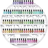 COSTWAY Nagellackregal Wandregal, Tonie Regal Metall, Regal Aufbewahrung Ständer Organizer Ablagen für Nagellack 5 Ebenen, Nagellackdisplay φ60cm rund (weiß)