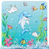 Newtic Rutschmatte Dusche kinder 53x53cm, Antirutsch Badewannenmatte, Badewannenmatte und Badezimmermatte mit Saugnäpfen, Schimmelresistent & Maschinenwaschbar, für Kinder