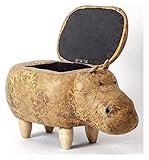 EnixWh Schuhschrank Ottomane, Massivholz-Aufbewahrungshocker, Hippo-Schuhhocker, Sofahocker, Möbelaufbewahrungshocker, für Wohnzimmer, Schlafzimmer, 6 Farben (Farbe: A, Größe: Upgrade)