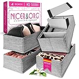 NICER&ORG Schubladen Organizer - extra flexibles Organisieren dank 12 variabel einsetzbarer Trenner - Schubladen Ordnungssystem für Unterwäsche Socken BHs Schrank Organizer passend für Malm Kommode