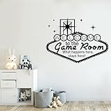 Welcome To The Game Room Decor Casino Wall Art Decals Vinyl Sticker Modern Home Poster Wandbild Wandkunst Dekoration 6# 40x56cm