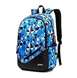 NOGRAX Schulrucksack Schulrucksack Große Kapazität Orthopädische Schultasche Für Jungen Mädchen Laptop Rucksäcke Teen Nylon Schultaschen-Picture3 Blue
