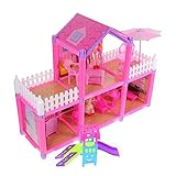 Toyvian Kinderspielzeug Kinderspielzeug 1 Set Gebäude Traum Mädchengeburtstag Bausatz Bürospielzeug Zubehör Modell Villa Mädchen Mädchen Spielzeug Kleinkinder