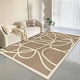 AU-OZNER teppiche Flur Brauner Teppich, Haus Dekoration Balkon modernen Boden Teppichteppiche Wohnzimmer,Kaffee,60x110cm