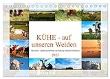 Kühe - auf unseren Weiden (Tischkalender 2023 DIN A5 quer), Calvendo Monatskalender