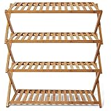 Leichter Campingschrank mit 4 Regalen,Campingregal, Zusammenklappbar,für Camping Gadgets, Aufbewahrung, Outdoor, Küche, für Grill, Party, Picknick, unterstützt 50 kg (50X25X66CM, 4 Lagen Faltung)