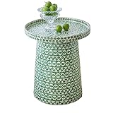 Endtabelle Runder Beistelltisch, Beistelltisch, 50,8 x 57,8 cm, Couchtisch, Sofa, Bett, Beistelltisch, Pflanzenhocker, Ständer for den Innenbereich, kleiner Akzenttisch, Ecktisch, Snacktisch Beistellt