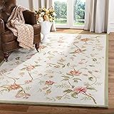 SAFAVIEH Chelsea Collection HK263A Teppich, 2,4 x 3,4 m, elfenbeinfarben, handgehakte französische Landwolle, ideal für stark frequentierte Bereiche im Wohnzimmer, Schlafzimmer