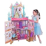 KidKraft 10276 Disney Princess Dance & Dream Castle Prinzessin Puppenhaus aus Holz, 3-stöckiges Spielset für 30 cm große Puppen, bunt, für Kinder