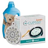 Cupssy Hanger Duftpads - Kleiderschrank Lufterfrischer, neutralisiert schlechte Gerüche, Parfüm für Deine Kleidung - Duft: Frische Wäsche Kuschelweich | Farbe: Schwarz - 1er Set - Made in Germany