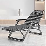 Klappbarer Loungesessel, Klappbarer Loungesessel, Zero Gravity Lounge Chairs, Verstellbare Liegestühle für den Garten Black A