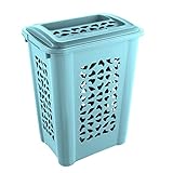 keeeper Wäschebox mit Einwurfschlitz und aufklappbarem Deckel, Luftdurchlässig, 60 l, Per, Hellblau