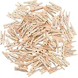 Holzklammern Klein，100 Deko Holzklammern für Fotos Geschenke，zur Fixierung von Kleidung auf der Leine und zum Basteln (4.5)