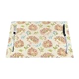 Geflochtenes PVC-Platzset mit floralen Igeln, 45 x 30 cm, hitzebeständig, rutschfest und leicht zu reinigen, geeignet für Esstisch, Bar-Dekoration