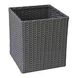 CLoxks Mülleimer Kosmetikeimer Mülleimer Kofferraum-Korb-Quadrat-Müll-Container-Behälter-Grau-Kleidung Lagerkorb for Badezimmer Küchen-Home Büros Wäscheservice Treteimer Bad Mülleimer Abfalleimer